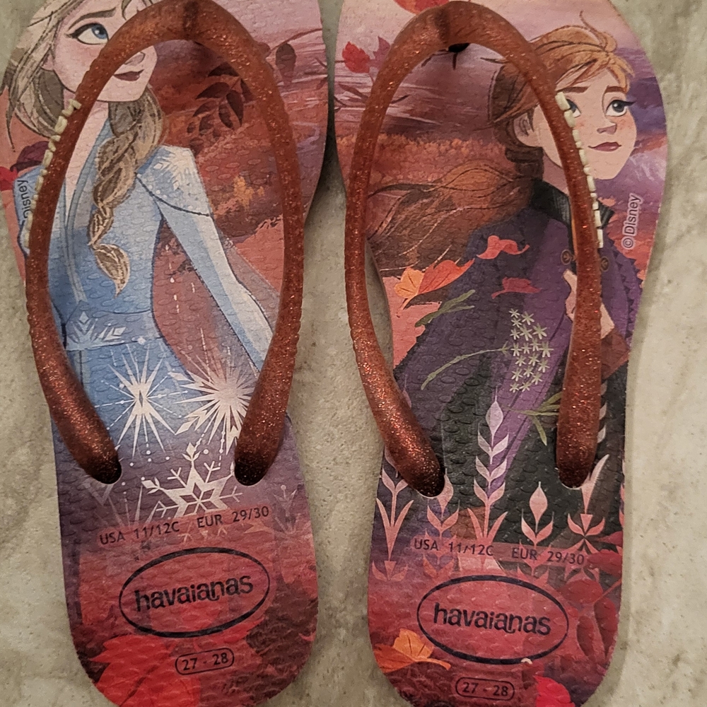 Havaianas FROZEN Sandals Comfortable Stylish KIDS Flip Flops